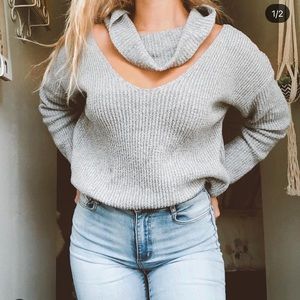 Grey cotton sweater